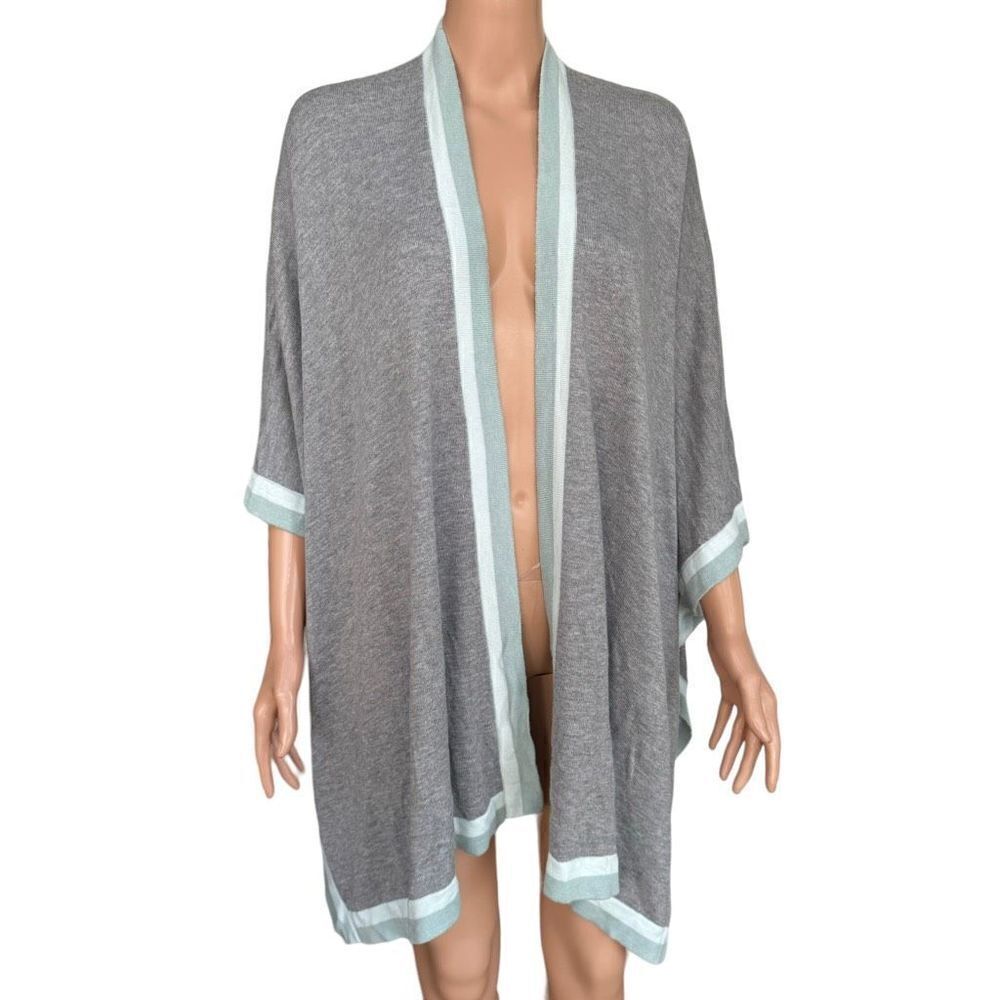 Chico’s Tipped Ruana Wrap sweater cardigan size L/XL